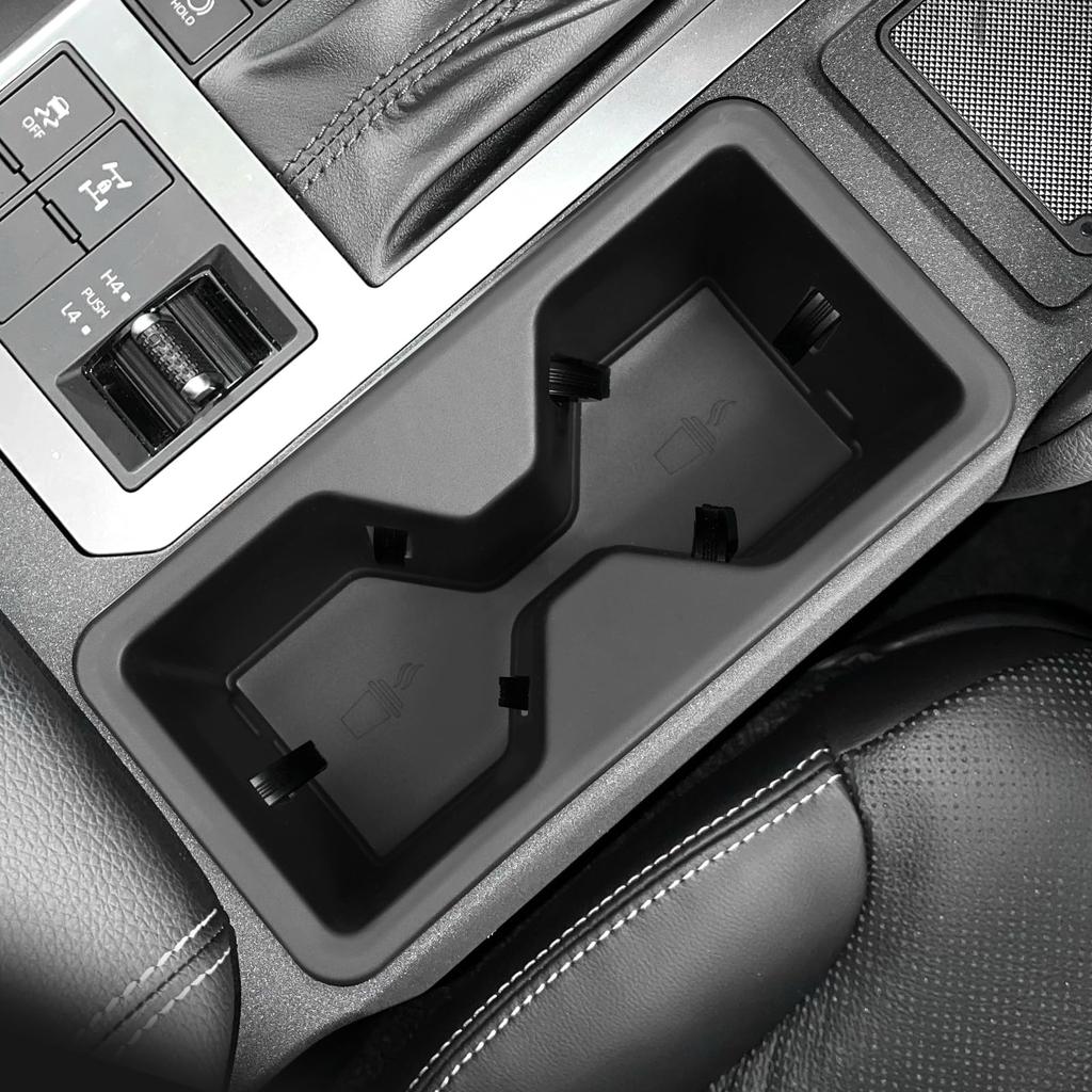 ZUNDUO Center Console Cup Box for Toyota Land Cruiser Prado 250 Series Includes Cup Console Storage Washable Black Holder/Storage (2024 Model) -