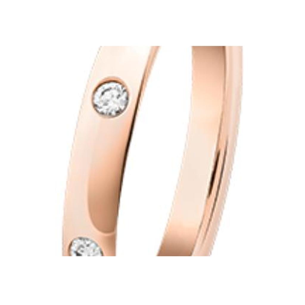Van Cleef & Arpels Tendrement Collection Brand Logo 18K Gold Diamond Ring Unisex ring Rose-Gold ARO9Y600