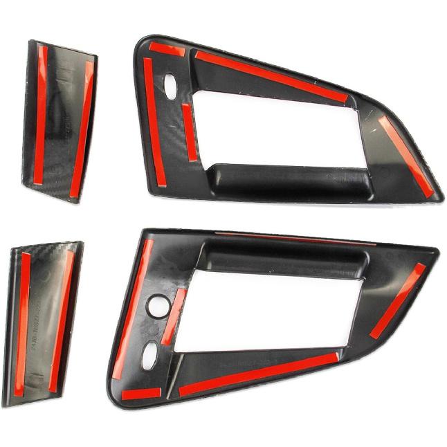Carbon Fiber Style Exterior Side Door Handles Cover Trim Accessories for Nissan 370Z