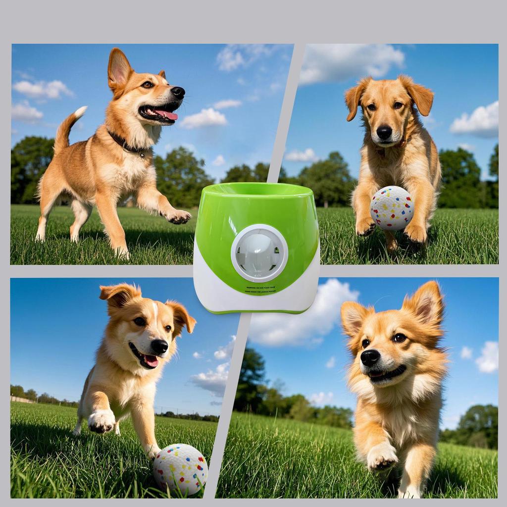 2025 Automatic Tennis Ball Launcher for Dogs - Outdoor Pet Toy