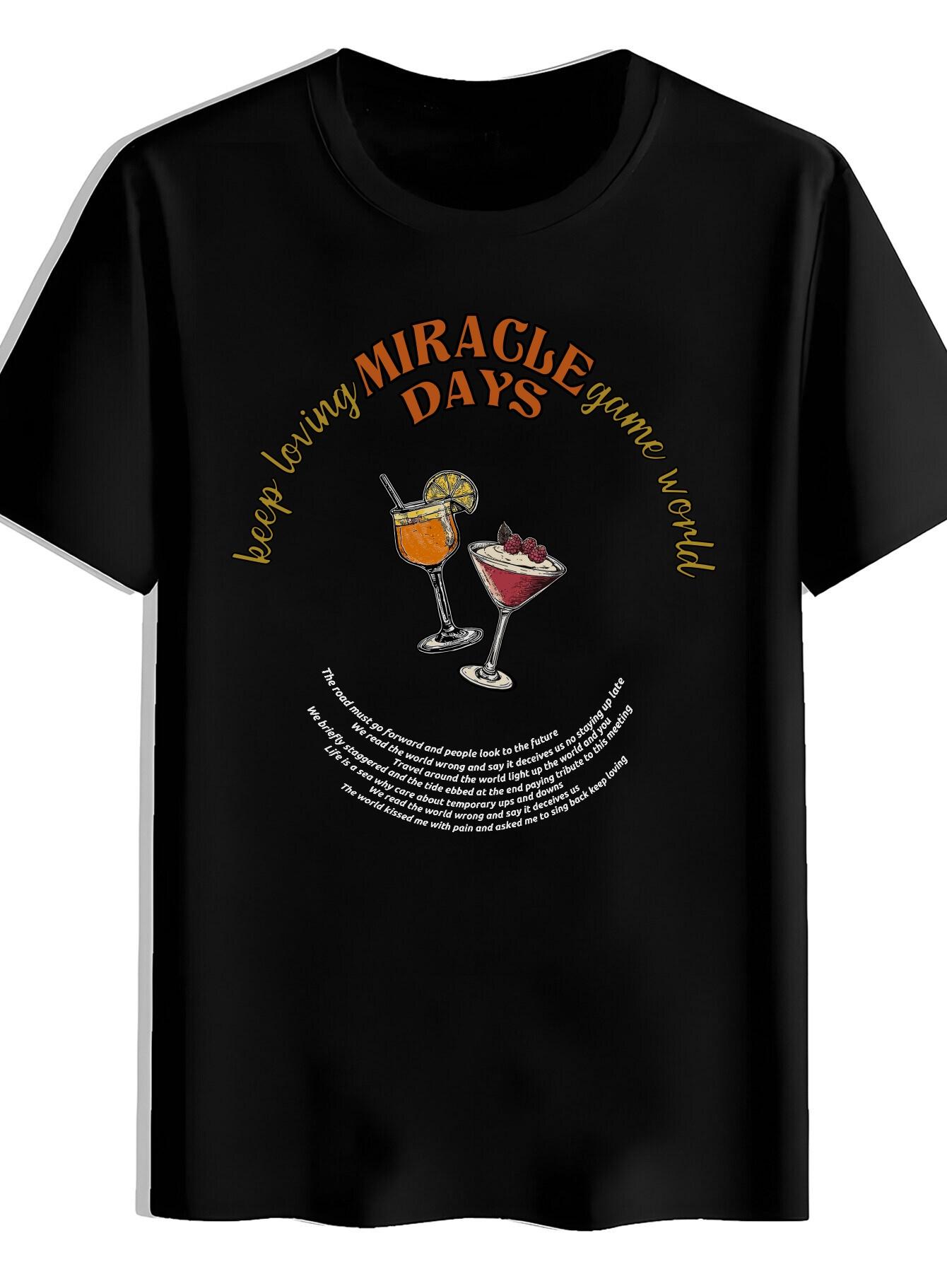 T-shirt Fun Trendy Pattern Print Short Sleeve XXXXL