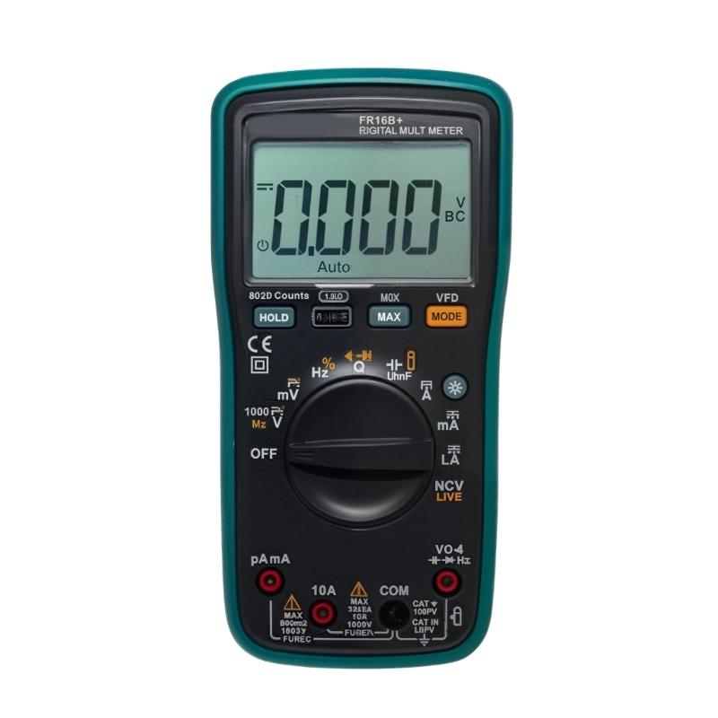Handheld Digital Multimeter with NCV and 6000-Count Screen for Equipment Service and Wiring Inspection Daily Tasks