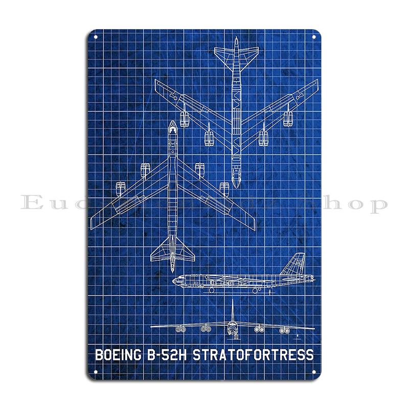 Boeing 747 Marineblau Blaupause Antonov An-225 Buran AN 225 Mriya Flugzeug Metall Design Pub Plaketten Höhle Blechschild Poster