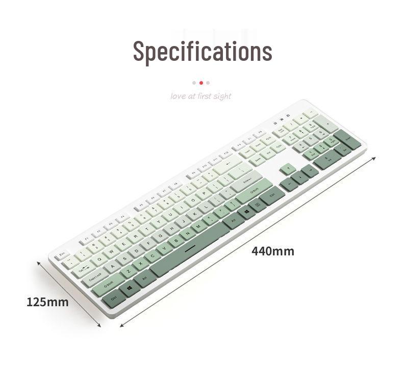 Wireless Esports Gaming Keyboard and Mouse Set - Silent for Desktop, Laptop, or Office Use