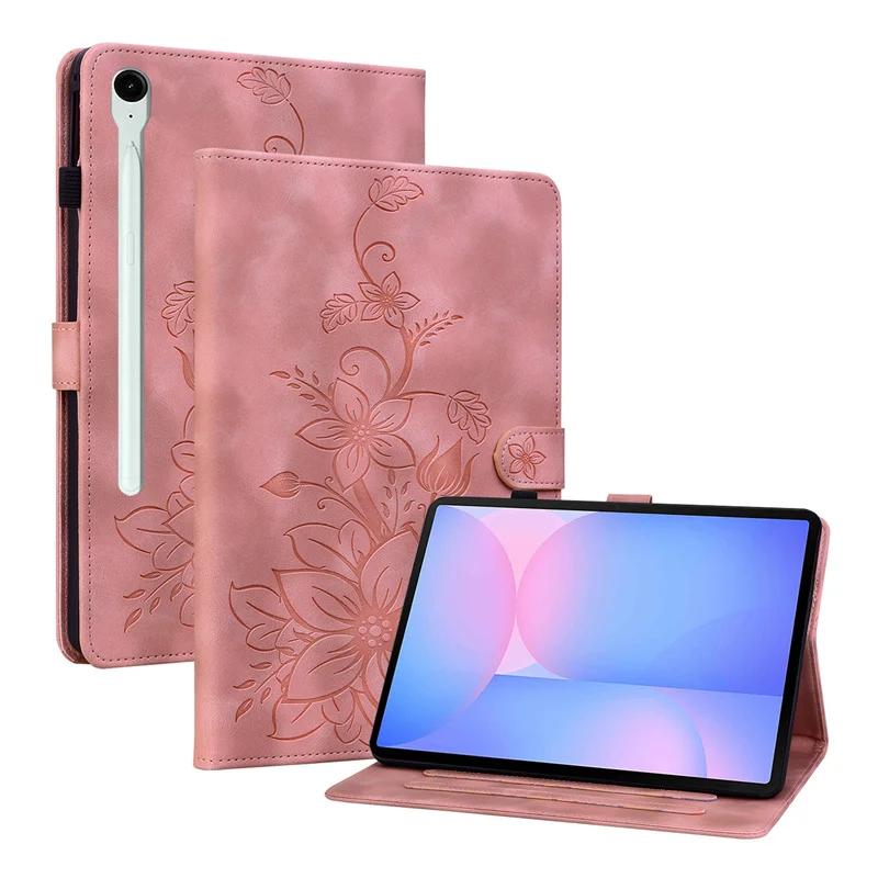 Чехол для планшета Funda для Galaxy Tab S10FE PLUS Чехол 13,1  2025 Для Samsung Tab S10FE+ 13,1 дюйма X620 X626B Защитный чехол из ПУ кожи Coque S10 FE Plus 13.1inch детские розовый