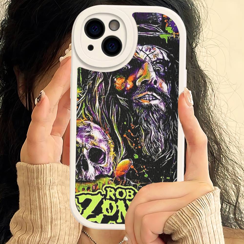 

Ретро Чехол для телефона Singer R-Rob Z-Zombie Для IPhone 16 15 14 13 12 11 Pro Max Plus Мягкая кожаная крышка iPhone 15 pro
