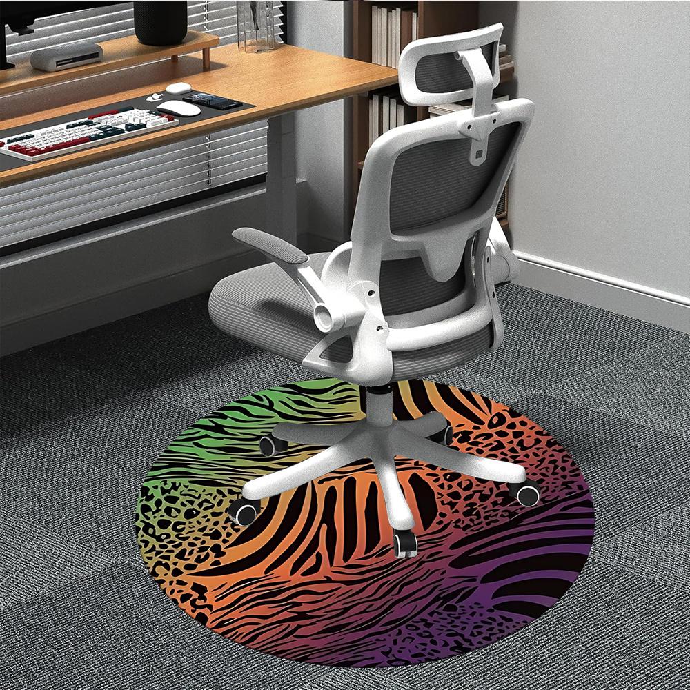 

1pc Zebra Print Animal Office Round Area Rug, Indoor Mat Suitable ForOffice, Under Office Chairs Bedroom Living Room Home Decor, Room Decot265 80cm by 80cm