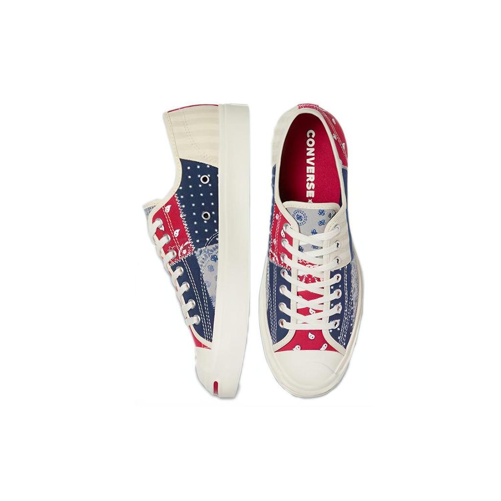 Converse Scarpe di Tela Basse Comode Versatili Jack Purcell Sneakers Unisex Rosso Bianco Blu 171725C