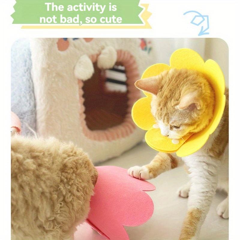 Flower Shape Pet Collar Cat Dog Neck Recovery Medical Circle For Anti-Bite Lick Surgery Wound Healing Pet Protective Collars