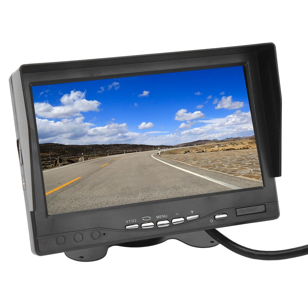 RV 7in Rear View Monitor Kit IPS Screen 16:9 PAL NTSC Systems Parking Reverse Backup Camera for Truck Trailer Camper