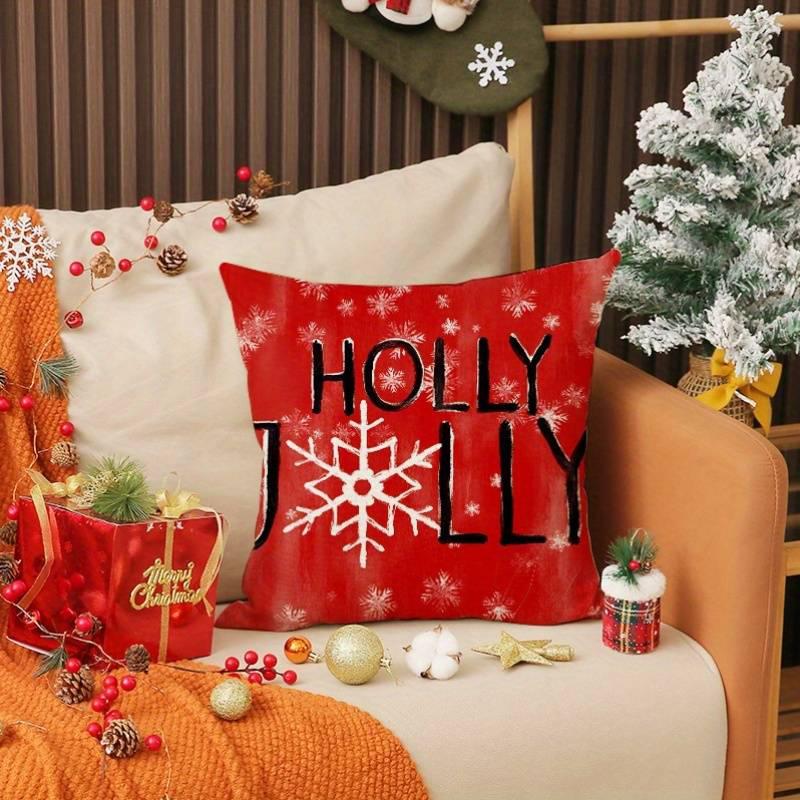 

Christmas Tree Pillowcase with 2D PrintsSuitable for sofa car bedroom decorative cushion cover pillow cover 16x16Inch