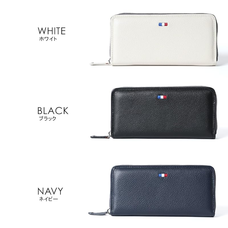 [Liberto Edwin] wallet men's genuine leather cowhide leather long wallet simple business casual white Free