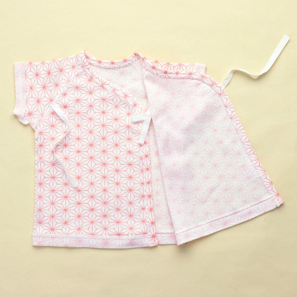 Dvoudílná souprava pro miminko s nízkou porodní hmotností z konopného listu růžová x jednobarevná vyrobeno pouze online [Baby Castle] potřeby, spodní prádlo, 2, 45, Japonsko,