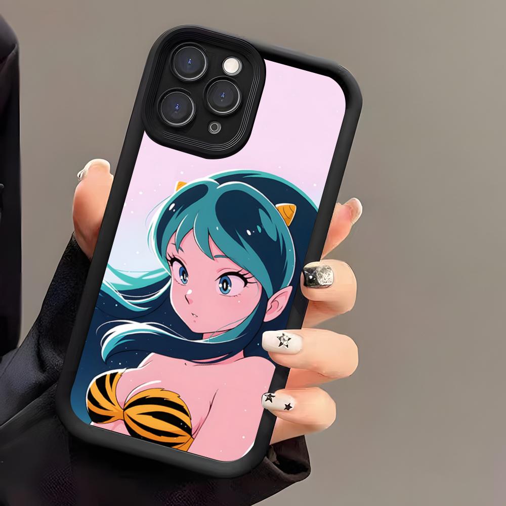 Urusei Yatsura Lum Mobile Phone Case For IPhone 17 Air 16 E 15 14 Plus 13 12 11 Pro Max Black Sky Eye Stepped Protective Case