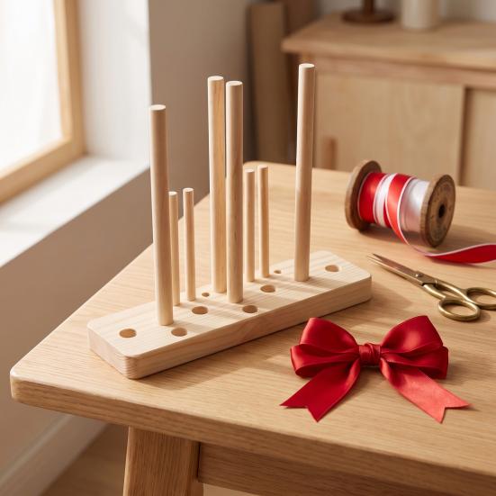 Heim-Nähzubehör Schleifenmacher für Band, Holzkranzwerkzeug, Mehrzweck-Schleifen professionelles Webwerkzeug Geschenkverpackung Partydekorationen