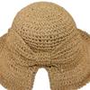 Women's Foldable Japanese Straw Sun Hat with Bow - Casual Summer Bucket/Fisherman Style for Travel & Sun Protection