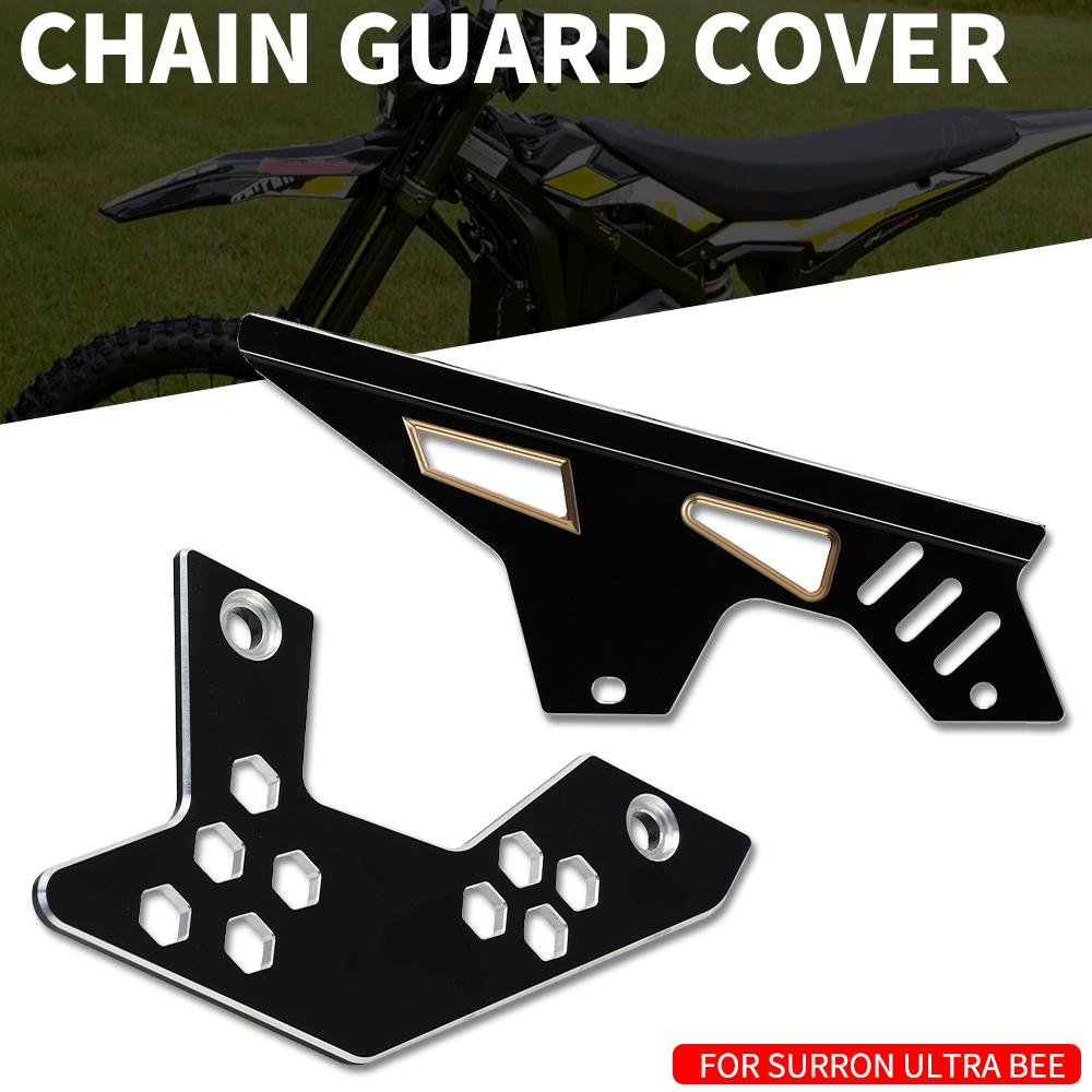 For SURRON Ultra Bee Motorcycle Sprocket Chain Cover Guard Upper Lower Electric Off-Road Accessories Aluminum Protective Devices