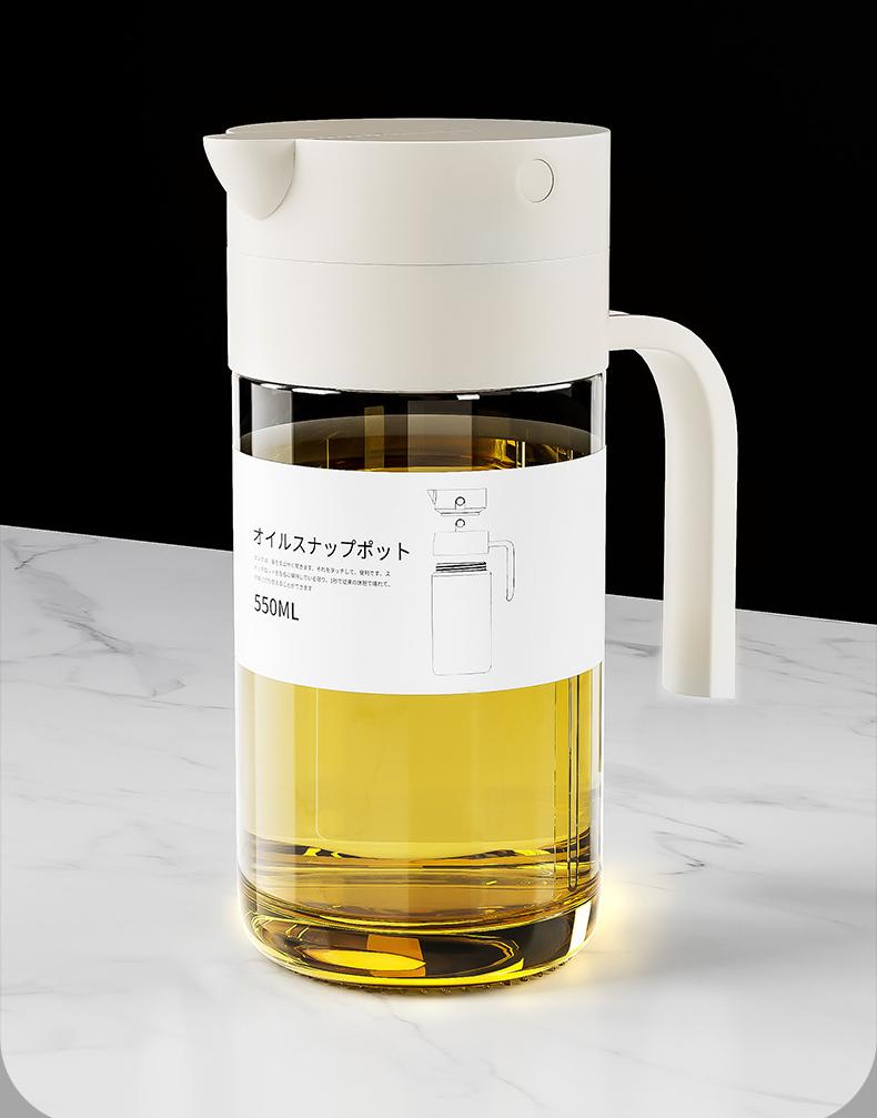 Automatic Opening Leak-proof Oil Sprayer Bottle Glass for Kitchen Dispenser Home Kitchen Acceesories Oil Jug for Cooking Camping
