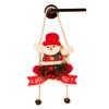 Christmas Hanging Decoration 3D Santa Snowman Elk Bear Door Knob Hanger Holiday Wall Art Sign for Living Room Bedroom Indoor Decor