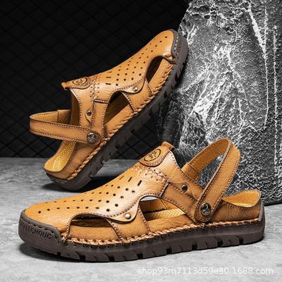 Amazon Summer Men's Large Size Sandals Men's Tide Casual Cool Slippers Men's Shoes Sewn Shoes