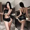 Suspender Pajamas Sexy Lace Suspender Large Size Shorts Women's Loungewear Sex Passion Temptation Uniform Set