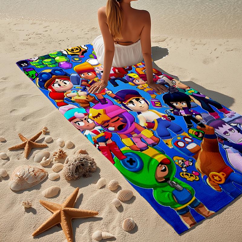 Game Adventure Heroes Beach Towel, Super Soft Microfiber, Gift for Her/Him, Birthday, for Pool, Beach, Travel, Home Decor Fan Gifts