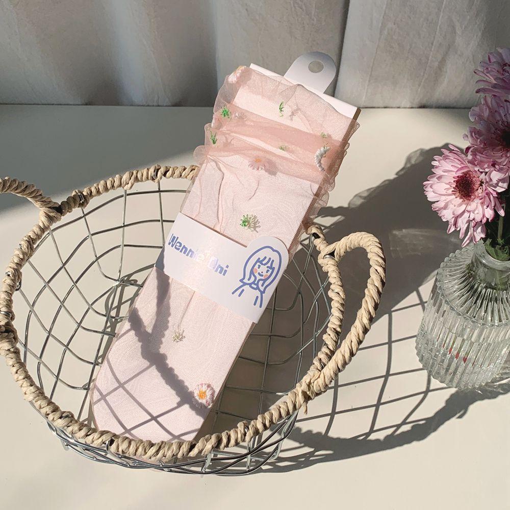 Priehľadné dámske ponožky Farebné hviezdne leto Ultratenké nylonové voľné dlhé ponožky ženy sladké dievčatá sieťované čipkované ponožky Sox