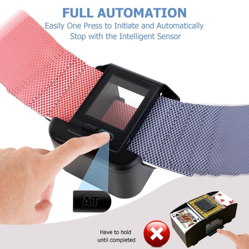 2000MHA Rechargeable Card Shuffler Automatic Card Dealer Machine Playing Card Shuffler for Enhancing Gaming Experiences
