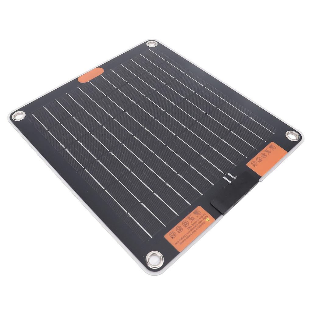 10W Solar Panel Dual TYPE C Ports 5V2A Output Monocrystalline USB Solar Panel Charger with Suction