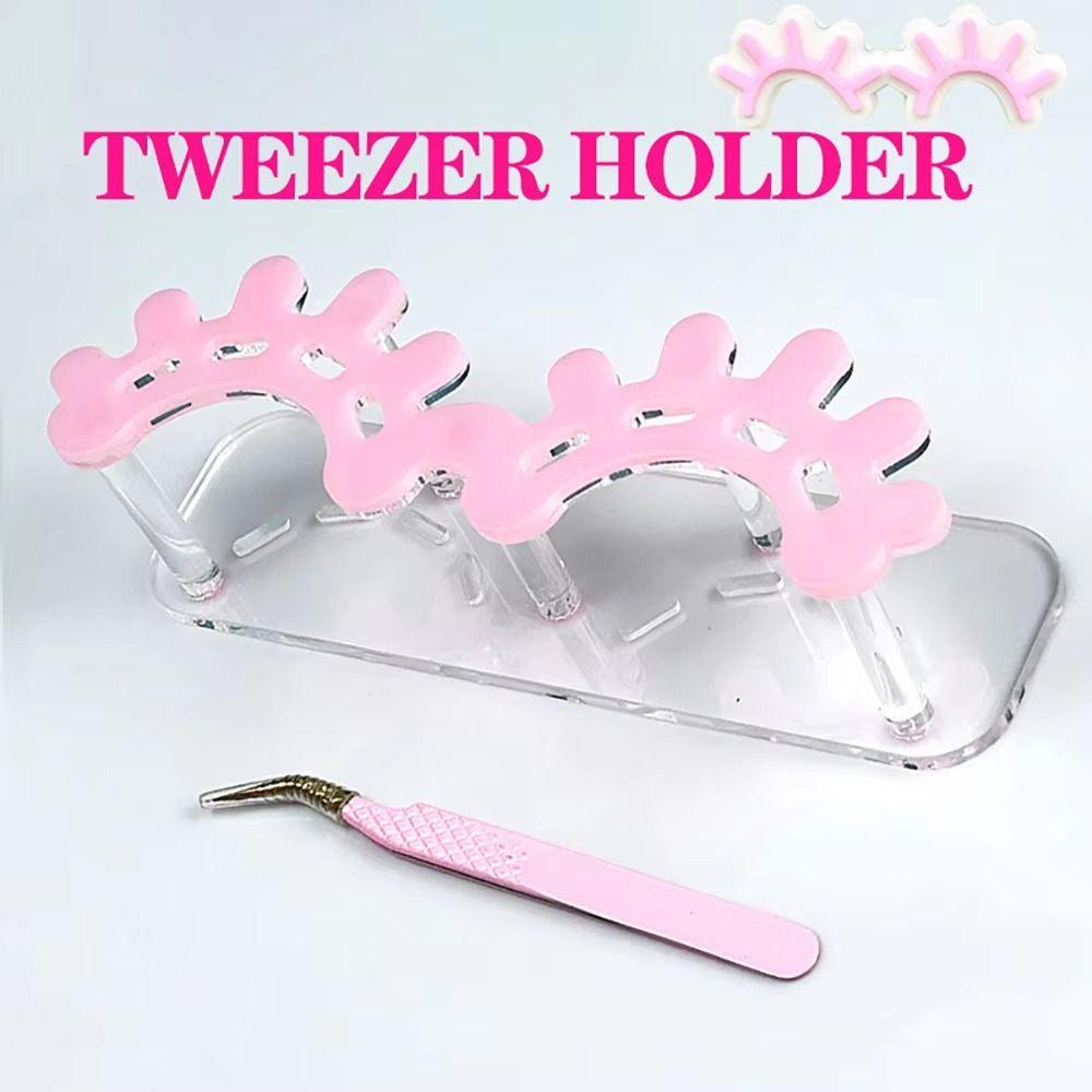 

8 Holes Eyelash Tweezers Holder Steady Beauty Tweezer Storage Rack Makeup Tools чорний