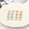 Minimalist Micro Paved Zircon Single Row Hoop Earrings Chic Advanced Sense Versatile Ear Buckle Jewelry For Women
