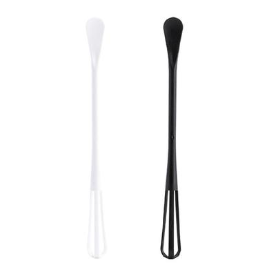 Multifunctional Hand Egg Beater Stirrer Baking Blenders Tool Double Head Whisk with Small Spoon Cream Stirring Stick