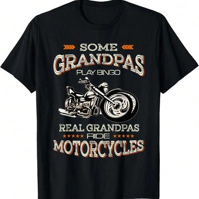 Some Grandpas Play Bingo Real Grandpas Ride Motorcycles T-Shirt