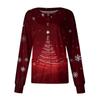 Dame fritidsjakke med langermet enkelt-breasted juletrykt beskyttelsesklær cardigan topp