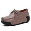 Four Seasons Plus Size Women's Shoes Korean Leather Casual Women's Shoes Wedge-heeled Rocking Shoes