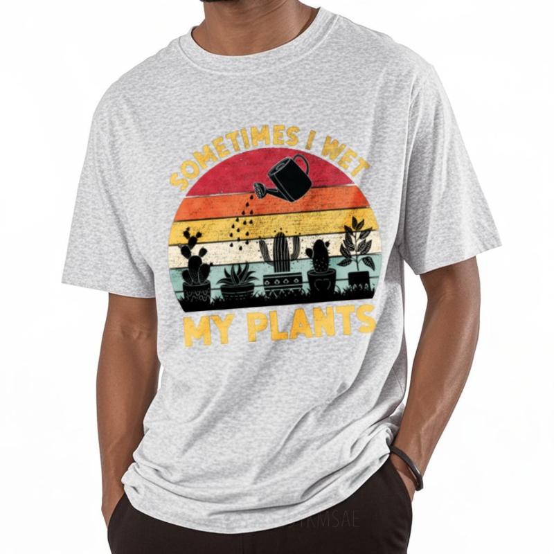 New Cotton Tshirt Comfortable Teenagers Oneck T Shirt Cotton Sometimes I Wet My Plants Anime For Him Tees Brand Teeshirt
