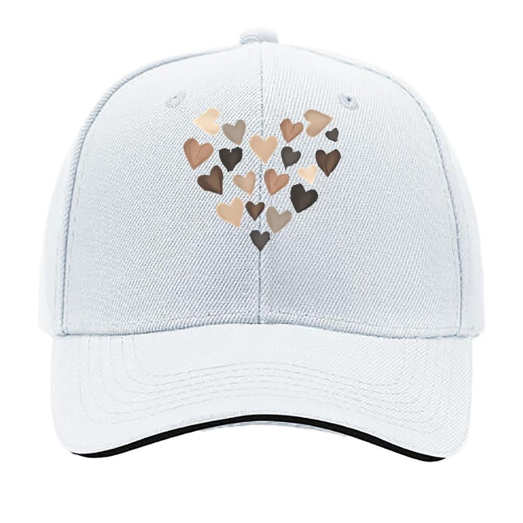 Neutral  Tone Heart Art Home Wall Decor Hip Hop Hat Fashion Outdoor Sports Sandwich Baseball Cap