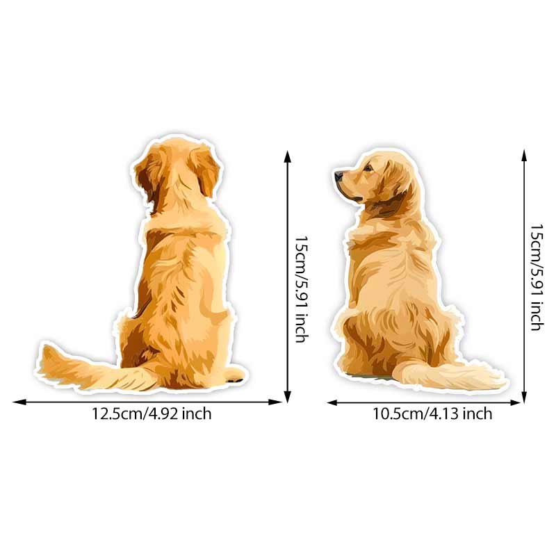 Golden Retriever Pet Dog Car Stickers Waterproof Vinyl Decals Auto Body Window Bumper Decor Motorcycle Helmet Stickers TM202