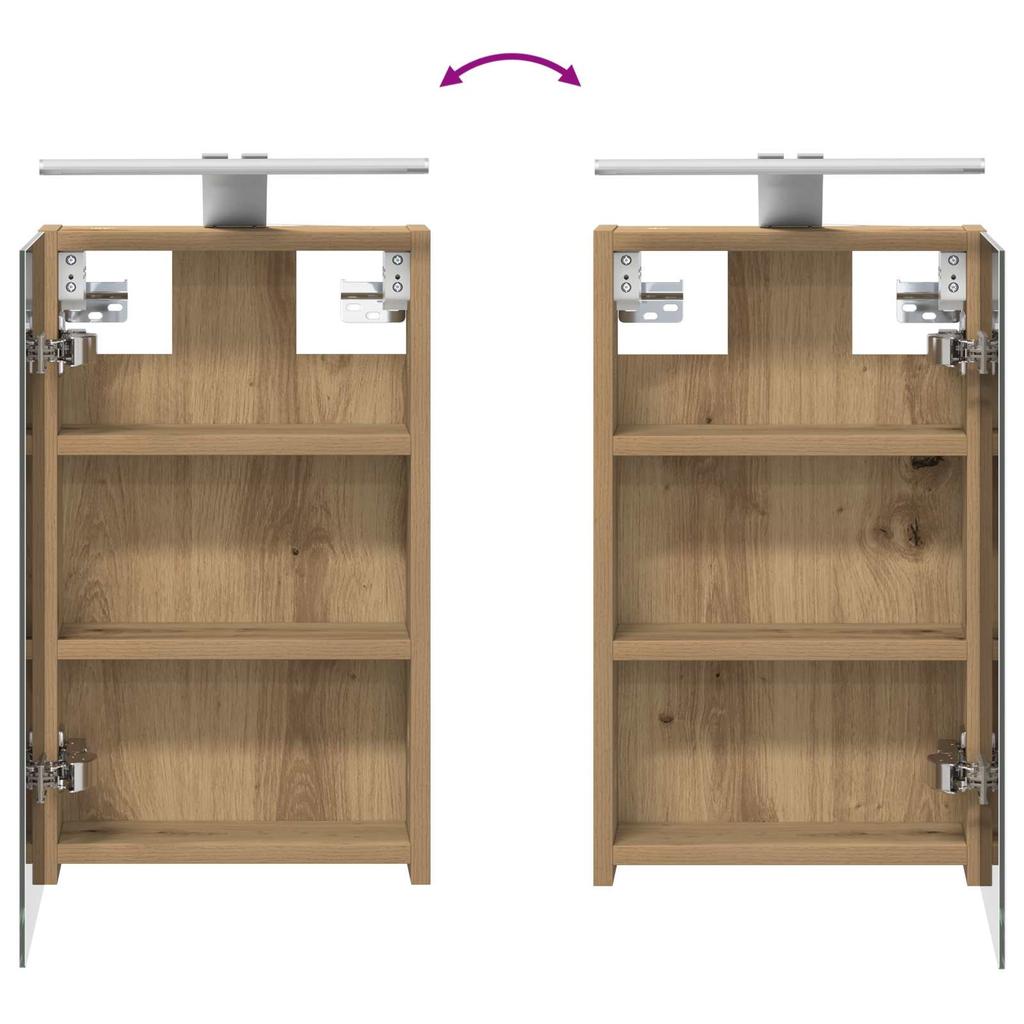 Bathroom Cabinet Set 3 Pcs 100 X 10.5 X 50 Cm Particleboard