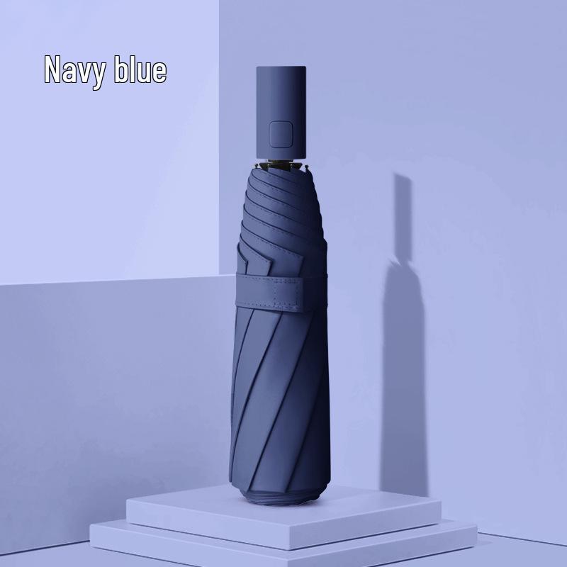 Extra großer Zwölf-Speichen-Doppelnutzungs-Handregenschirm mit Sonnenschutz aus schwarzem Kleber