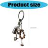 Coffee Lover Gift Resin Metal Keychain Vintage Braided Cord Design Compact Keyring for Accessories