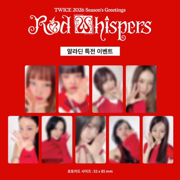 Pre-order TWICE 2026 Season's Greetings RED WHISPERS & SHOP POB