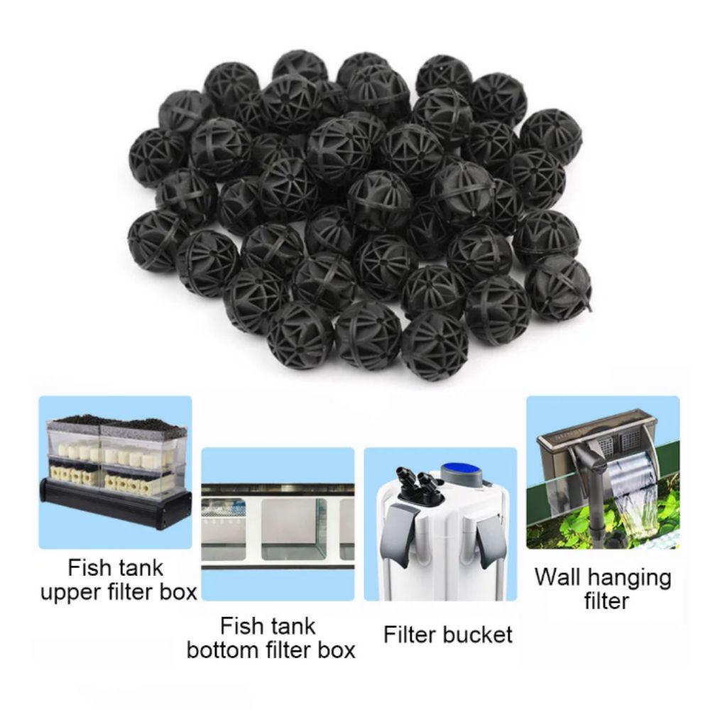 10pcs PVC Aquarium Filtration Balls 16/26mm Wet/Dry Canister Filter Media  Fish Pond Tank