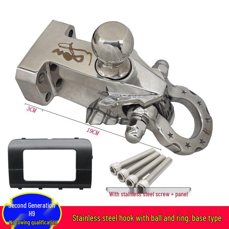 Towing Tail Hook Rack & Spare Tire Holder for Haval H9's Modified Rear Bumper