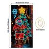 Glowing In Dark Christmas Door Curtain Fluorescent Fabric Decoration For Holiday Homes Party Window Display