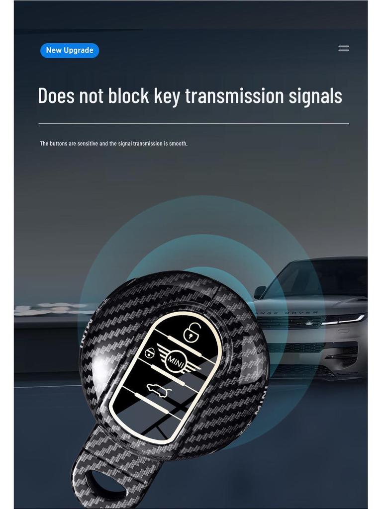 BMW Mini Key Case for Countryman and Cooper (Models F54, F55, F56, F60) - Carbon Fiber Metal Shell