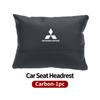 For Mitsubishi 1/2PCS Car Styling Leather Headrest Neck Support Neck Pillow Seat Accessories Lancer ASX Pajero Mirage Attrage WJ4