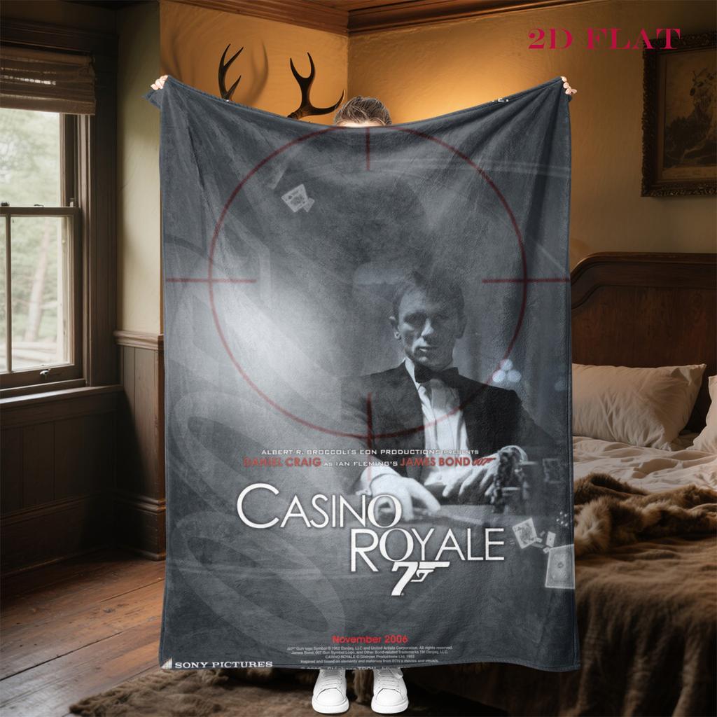 Casino Royale: Elegance Mystery Blanket Camping Trip Blanket Machine Washable Nap Blanket Bedroom