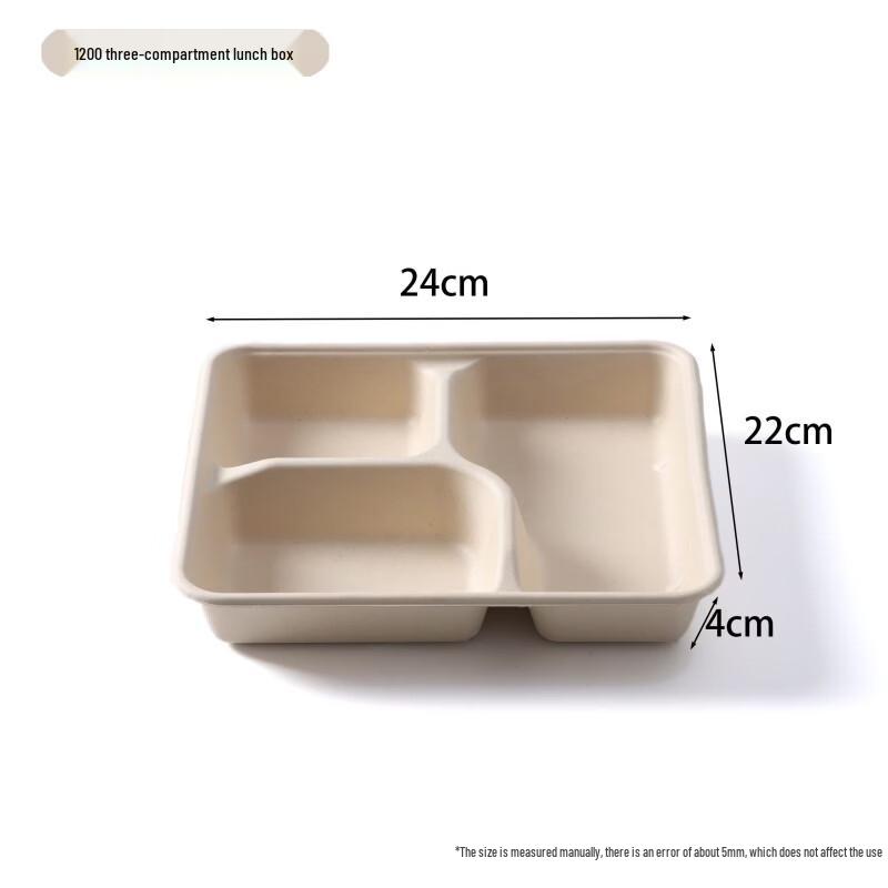 Disposable Pulp Compartment Food Container