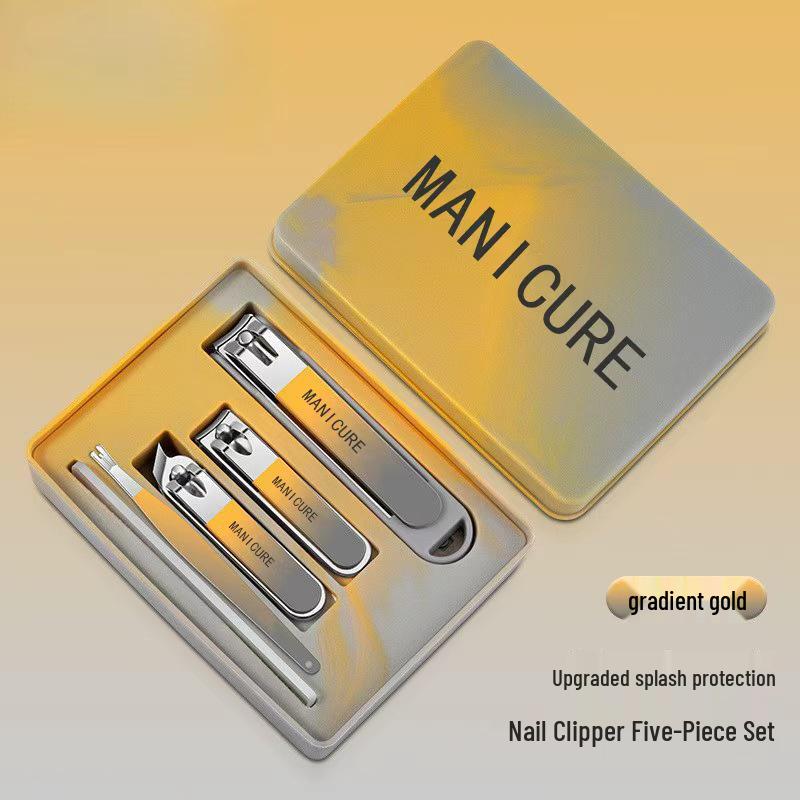 7-Piece Portable Anti-Splash Nail Clipper & Manicure/Pedicure Set